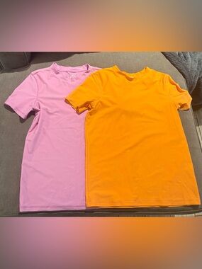 Primary Kids Short-Sleeve Crew Neck Rashguard Rash Guard Purple & Orange Size 14